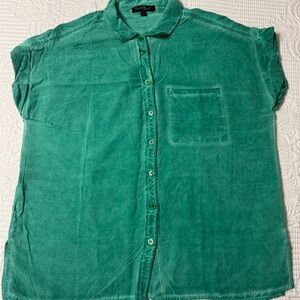 Velvet Heart Teal Green Short-Sleeve Button-Up Shirt